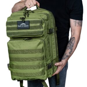 plecak taktyczny wojskowy militarny turystyczny wojskowy harcerski survivalowy wędkarski na obóz uniwersalny trekkingowy górski męski w góry mocny duży ewakuacyjny wodoodporny oliwkowy zielony